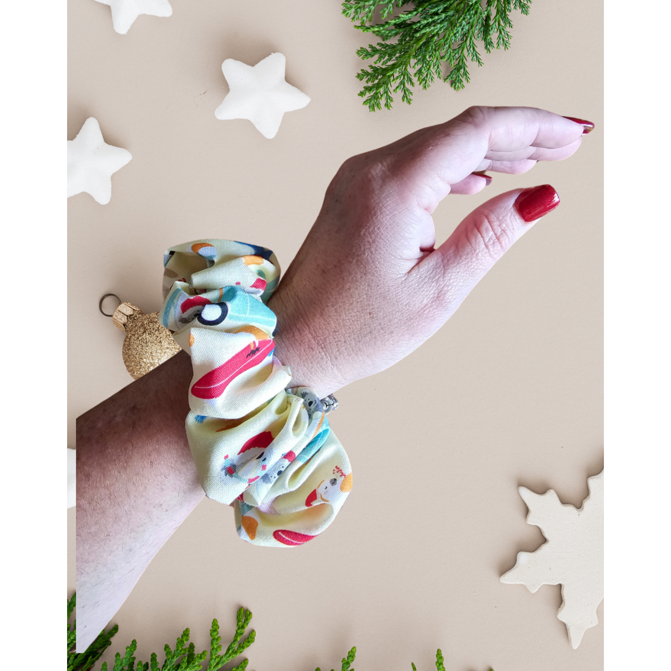 Surfing Santa Scrunchie
