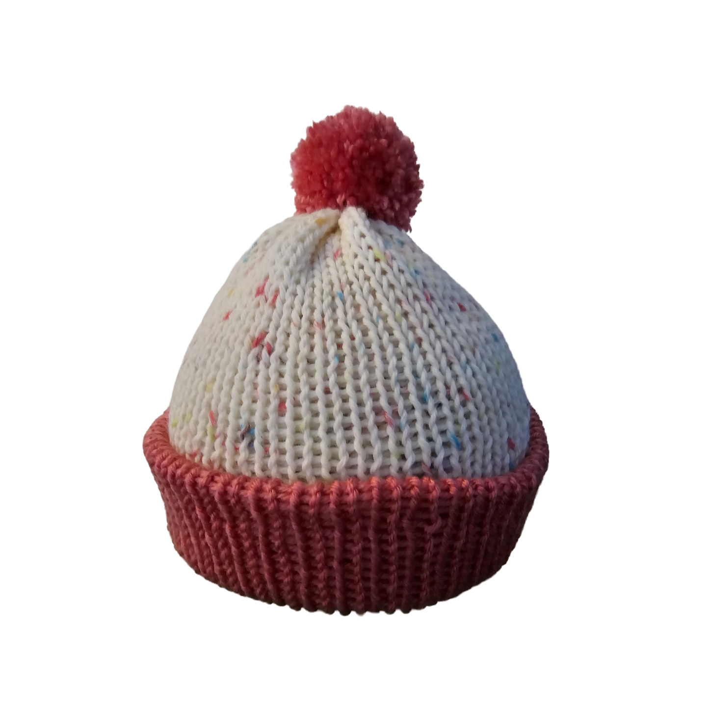 Sprinkle Knitted Beanie - Pink Front View