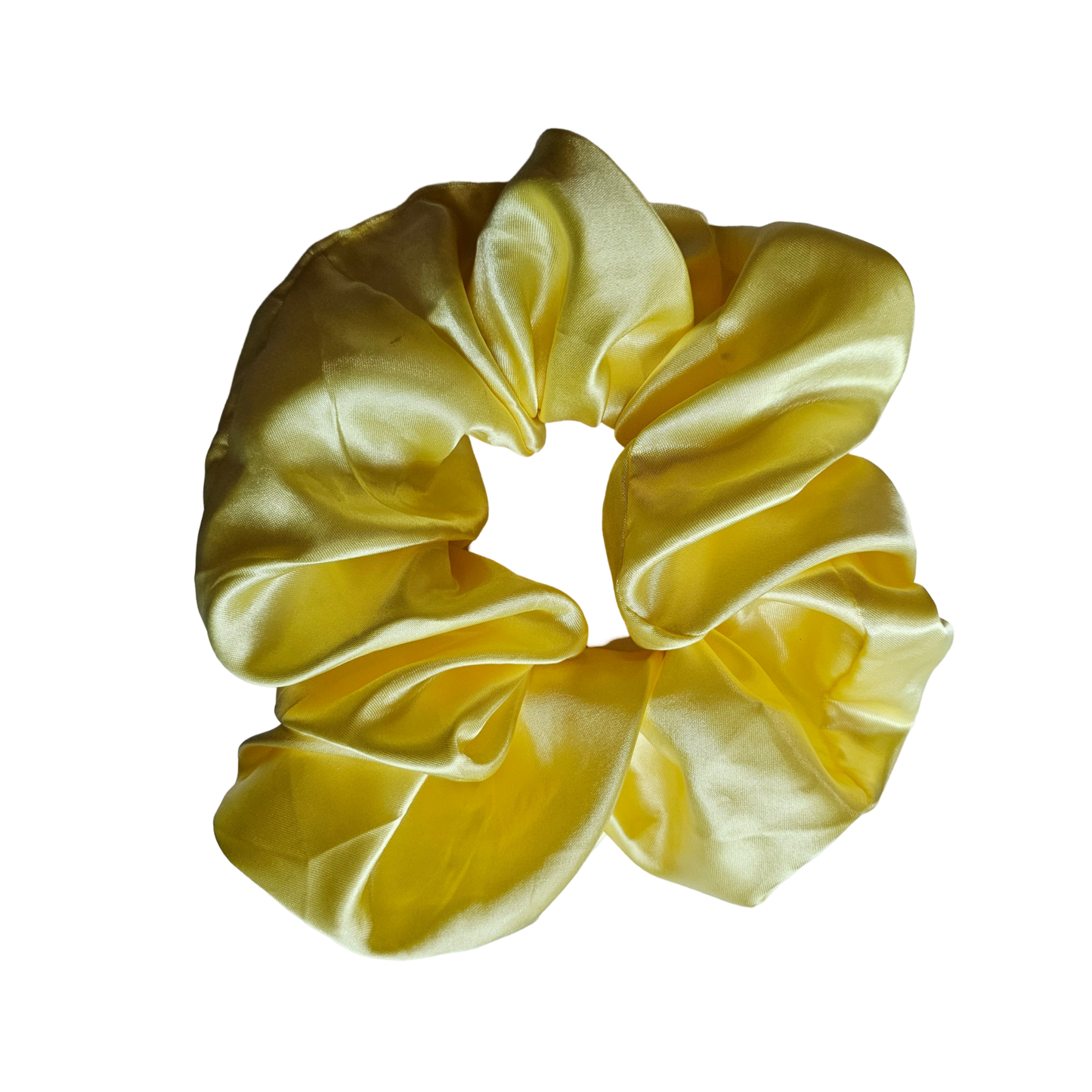 Hair Scrunchie - Yellow Front View