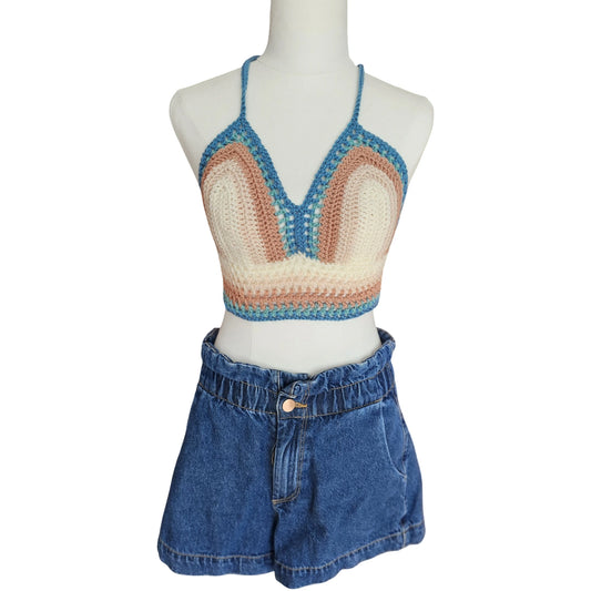 Festival Crochet Top - front view on model