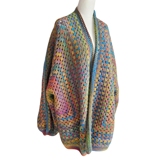 Vintage Soul Oversize Hexagon Cardigan