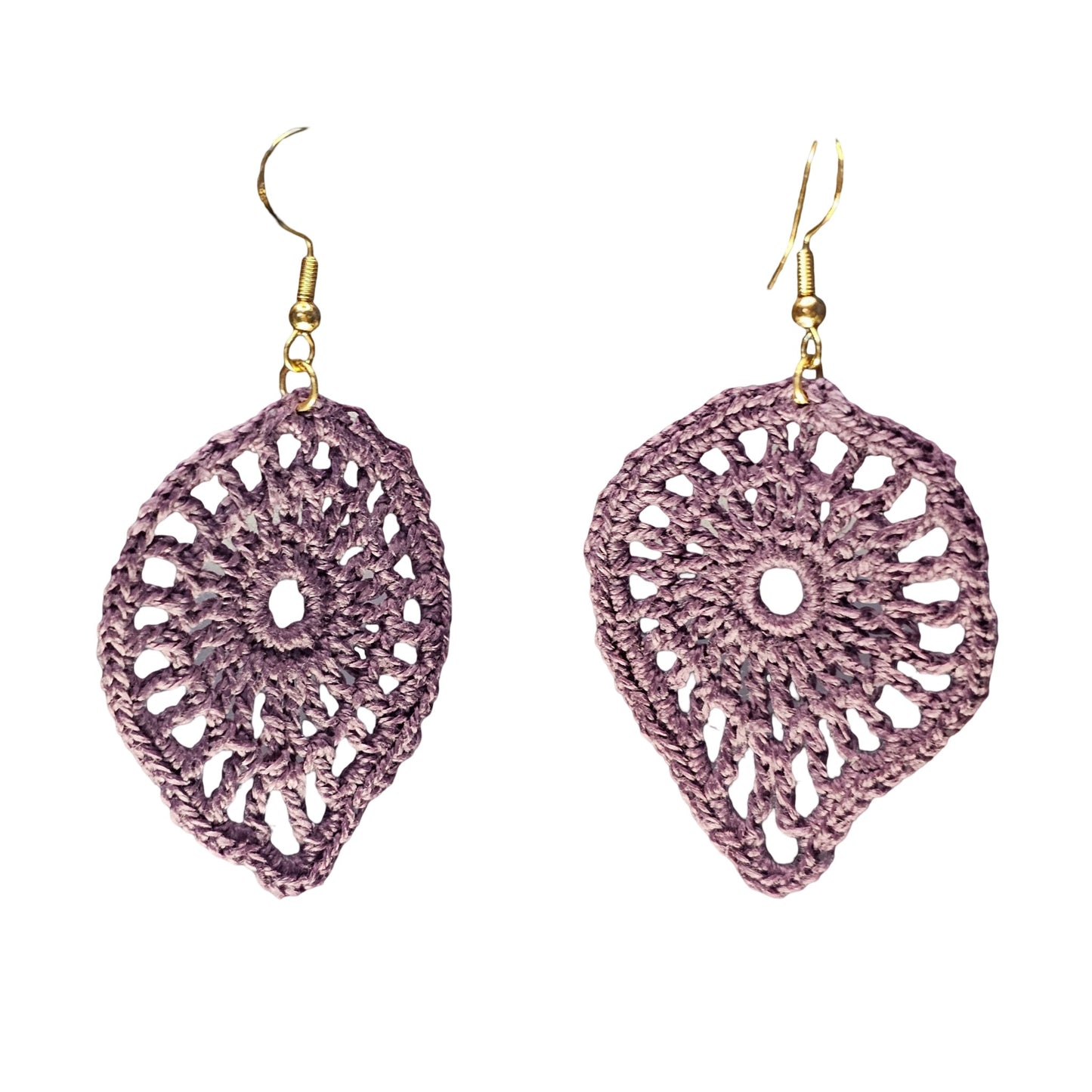 Crochet Earrings with Gold Fittings