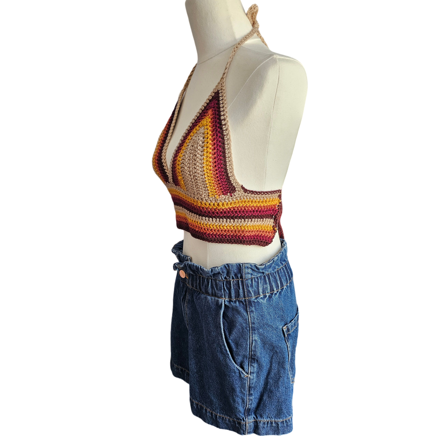 Crochet Top - 70's Style Side View