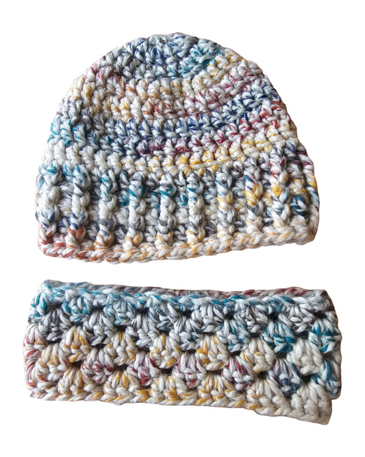 Paris Chunky Crochet Beanie & Headband Bundle