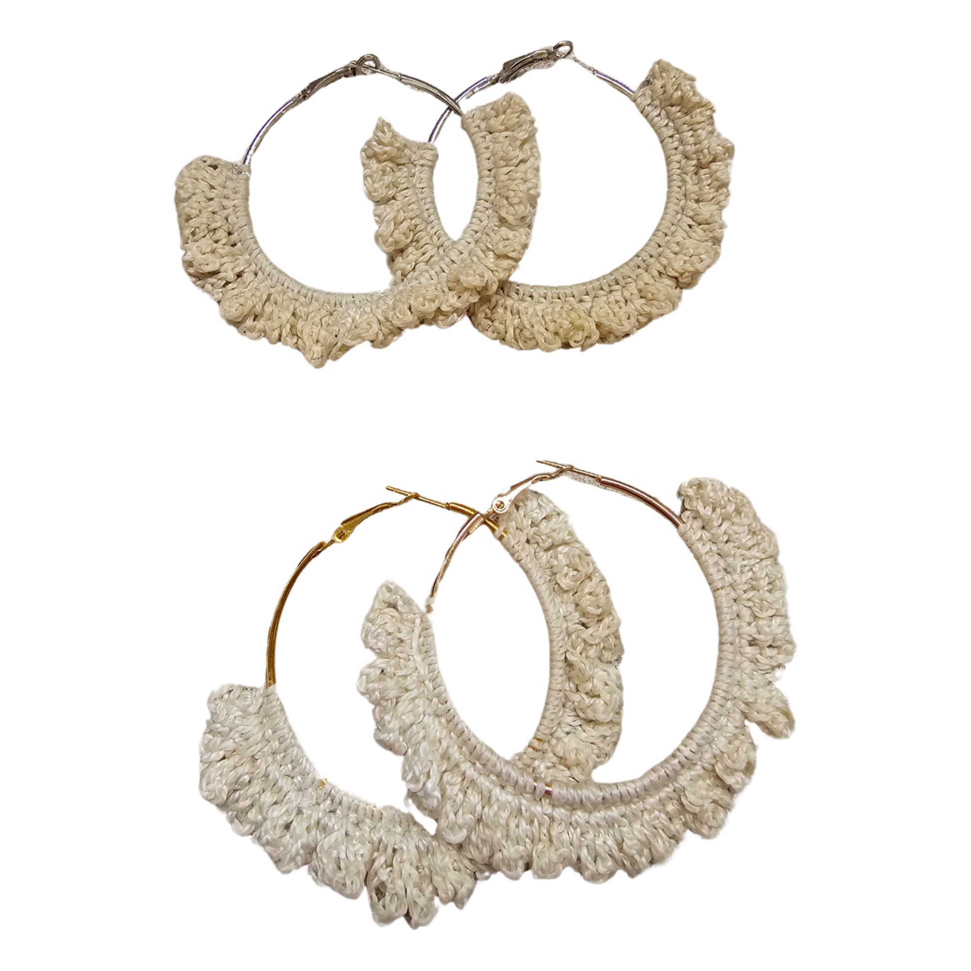 Crochet Earrings - Hoops