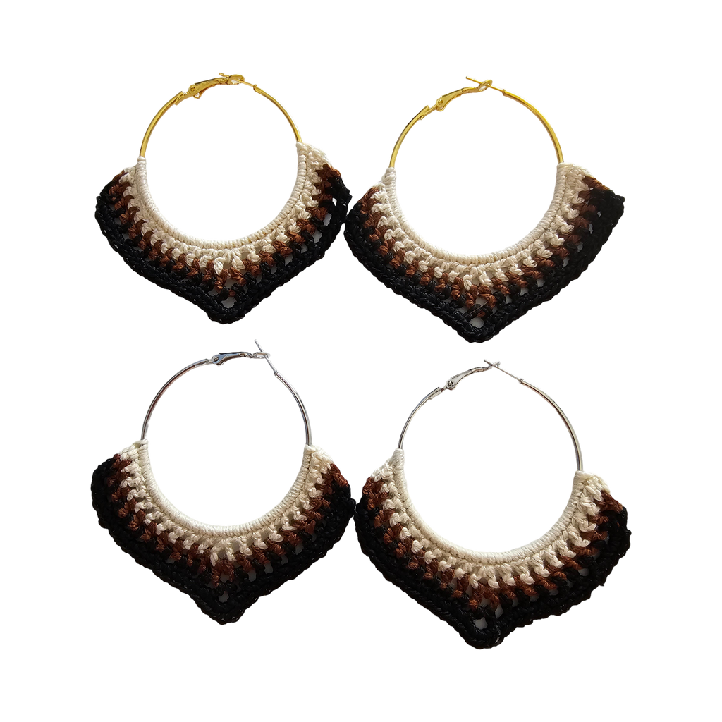 Crochet Earrings  hoops