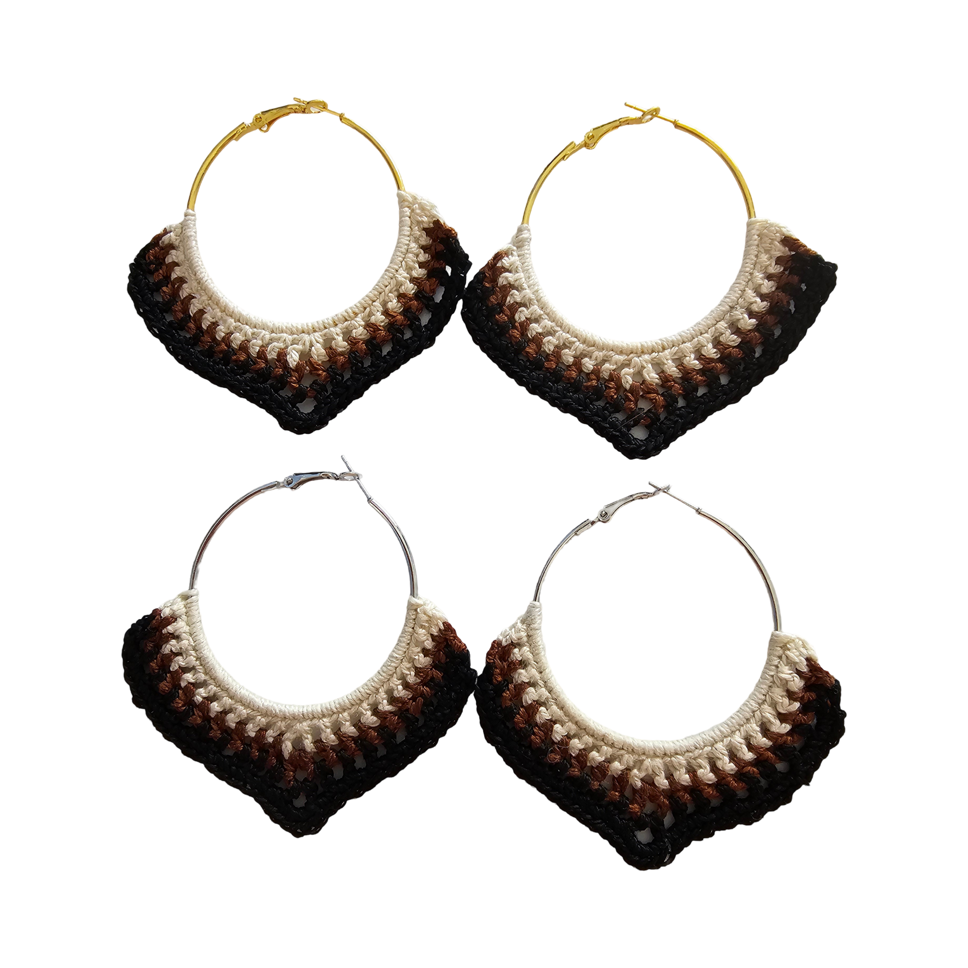 Crochet Earrings  hoops