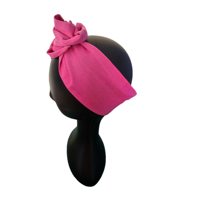 Wire Headband - Hot Pink Side View