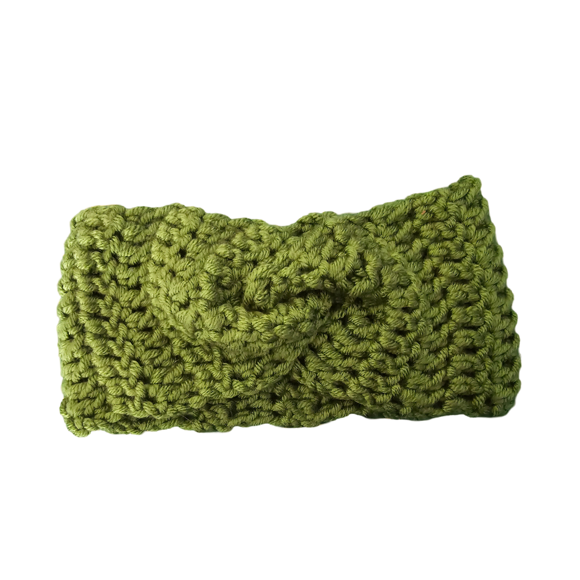 Crochet Headband - Green Flat VIew