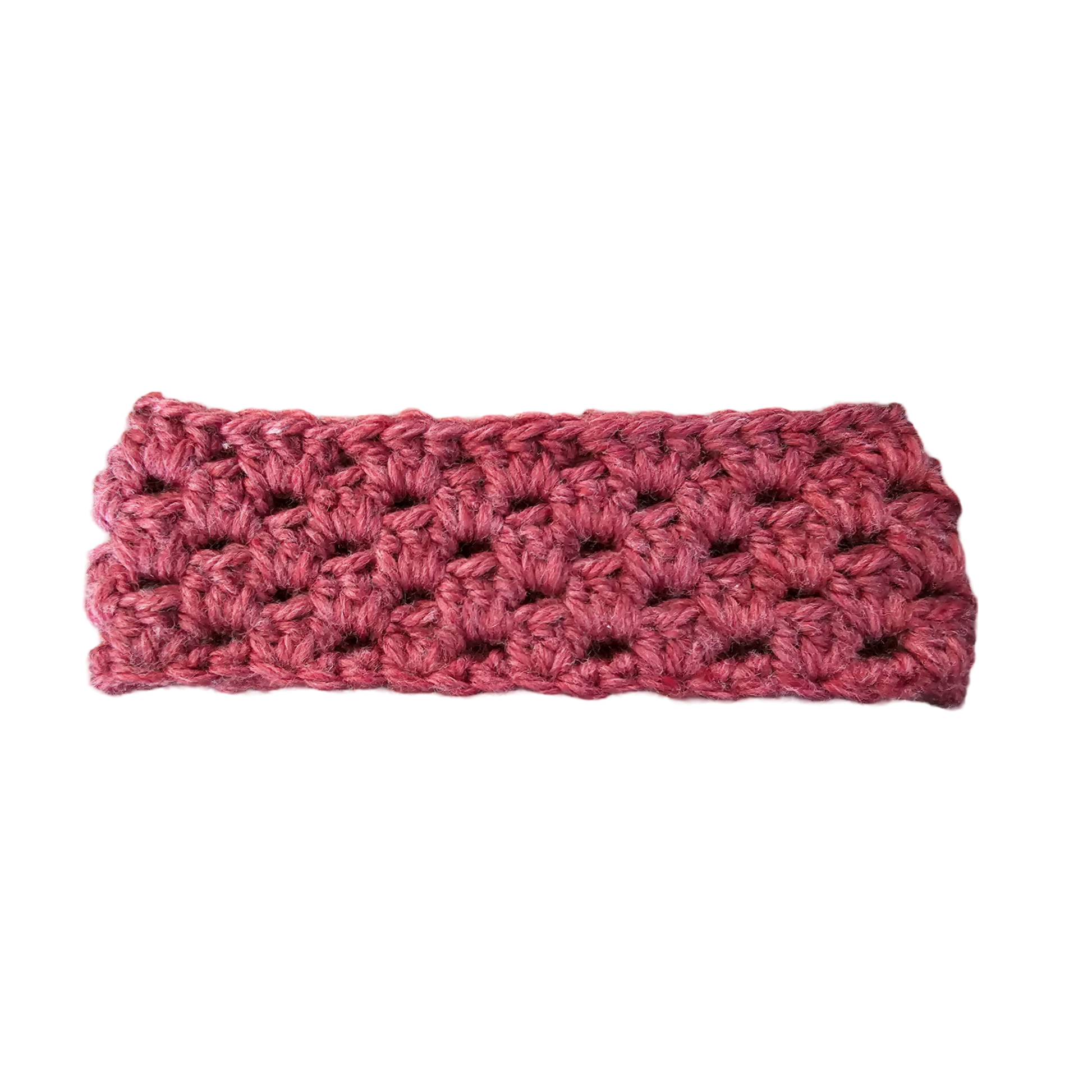 Crochet Headband - Burgundy Flat View