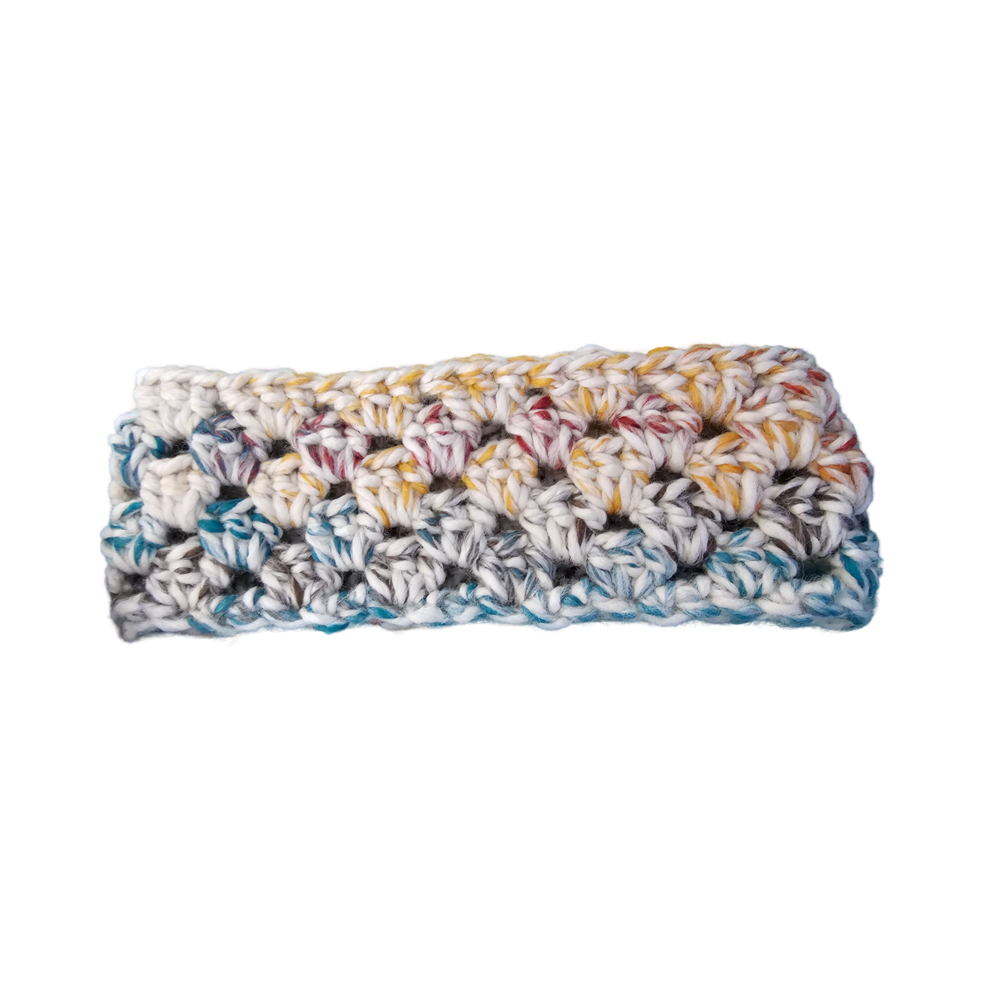 Crochet Headband - Multi-Color Flat View