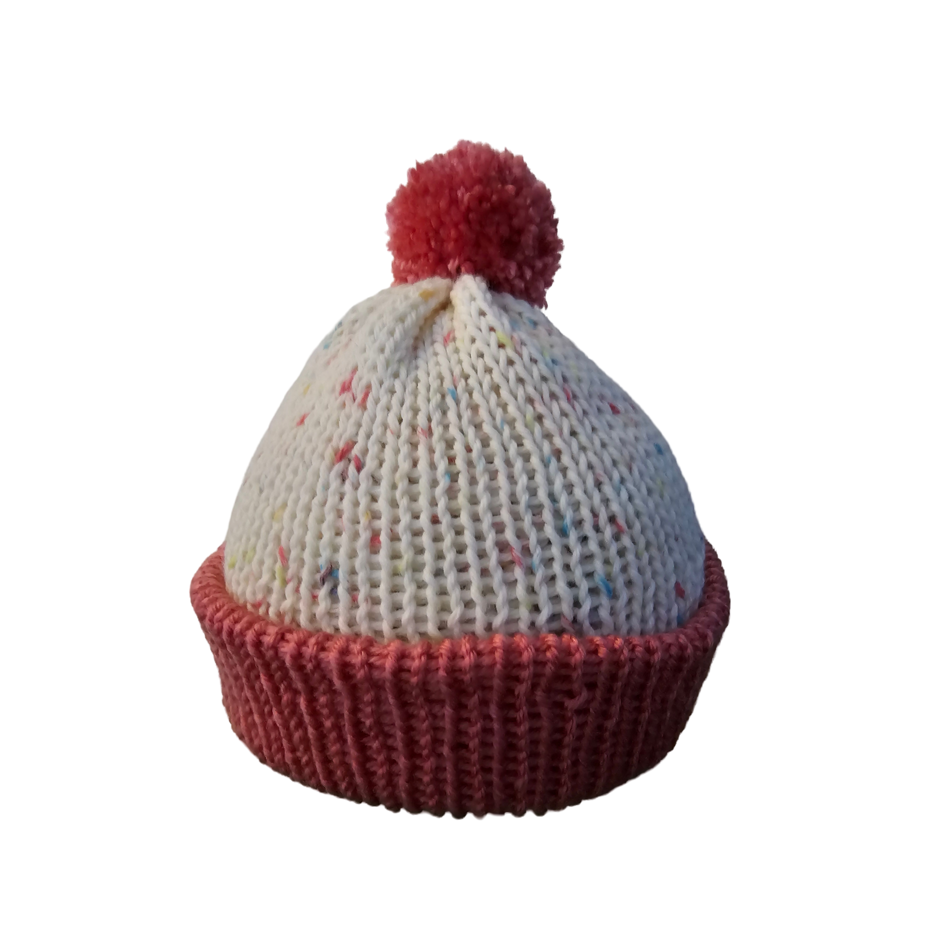 Sprinkle Knitted Beanie - Pink Front View