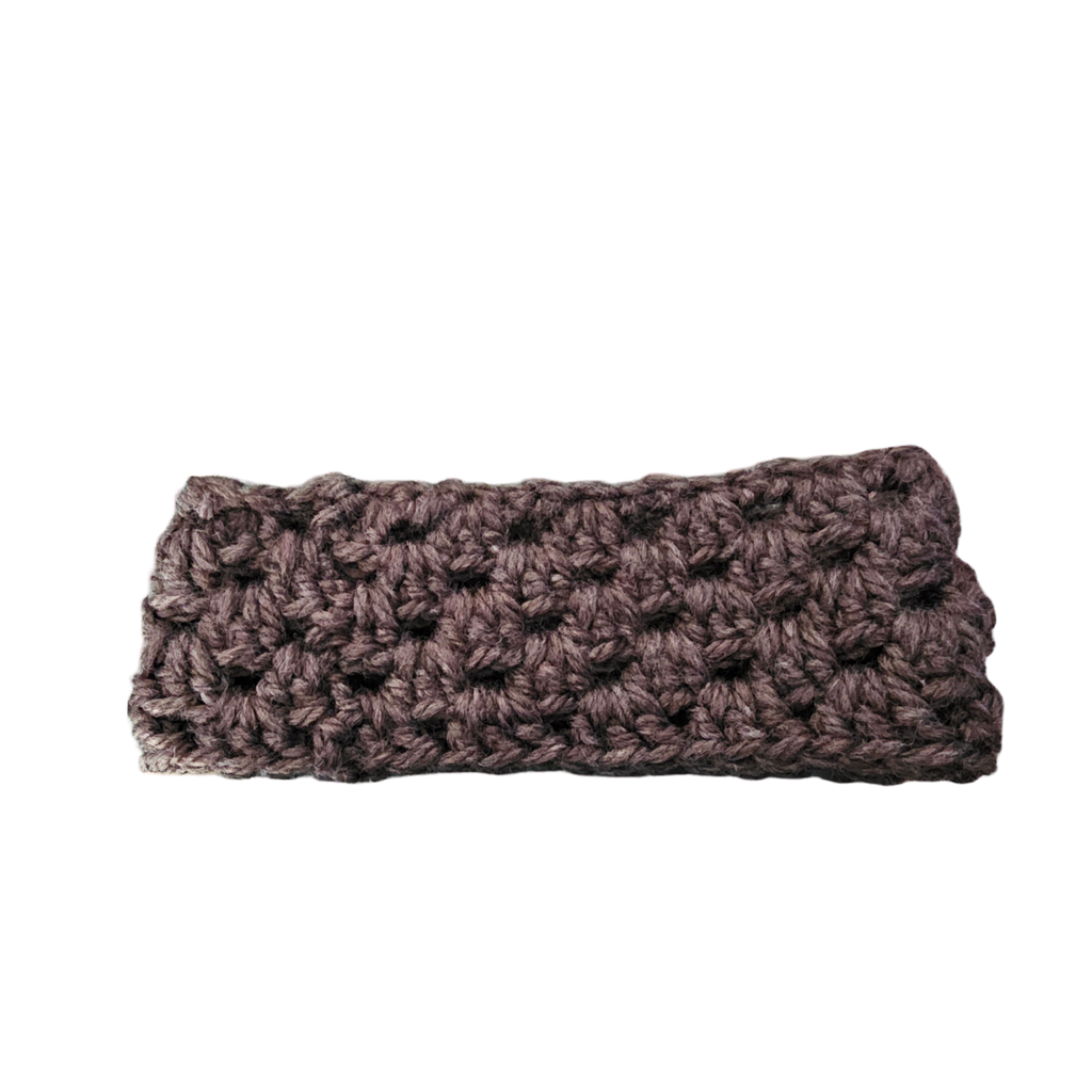 Crochet Headband - Brown Flat View
