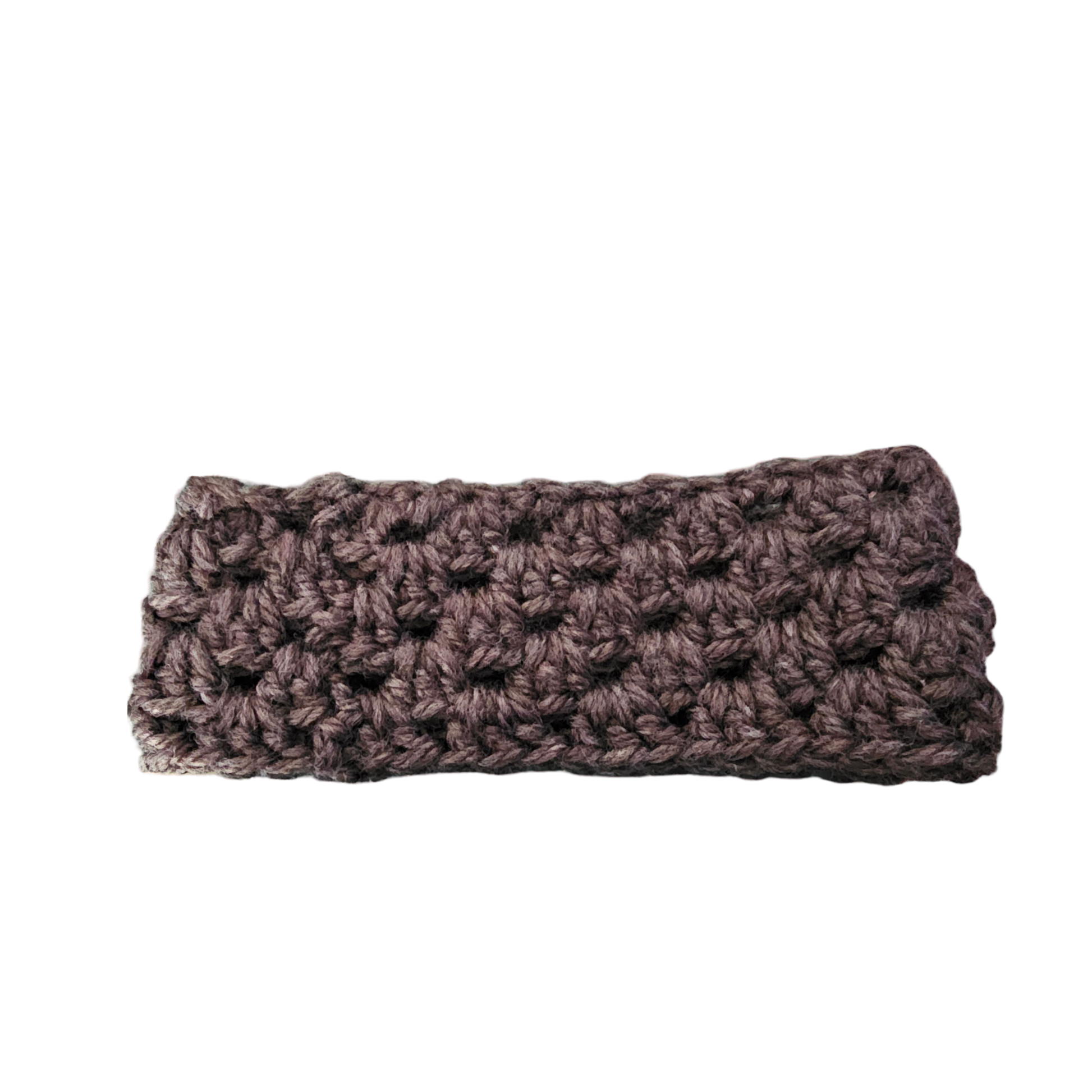 Crochet Headband - Brown Flat View