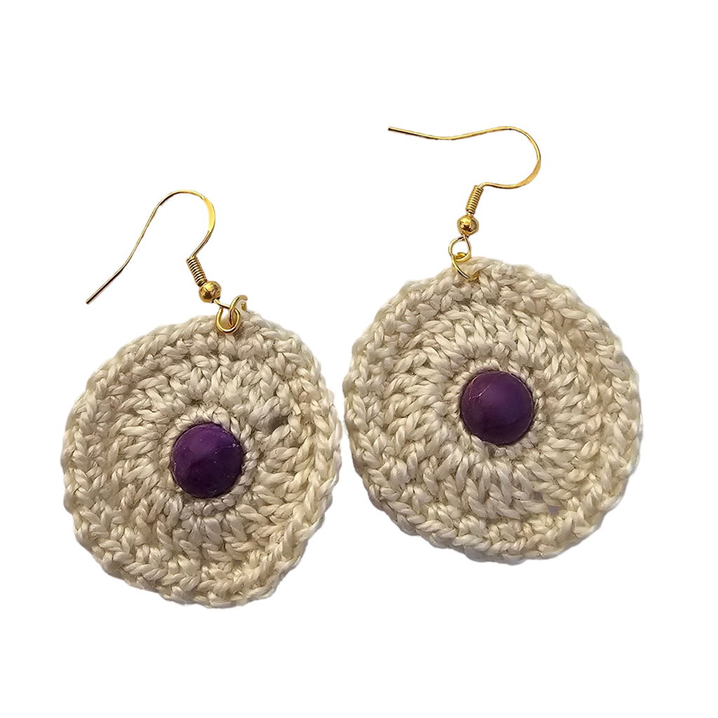 Imperial Cream Bead Crochet Earring