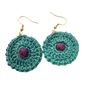 Imperial Aqua Bead Crochet Earring