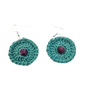 Imperial Aqua Bead Crochet Earring