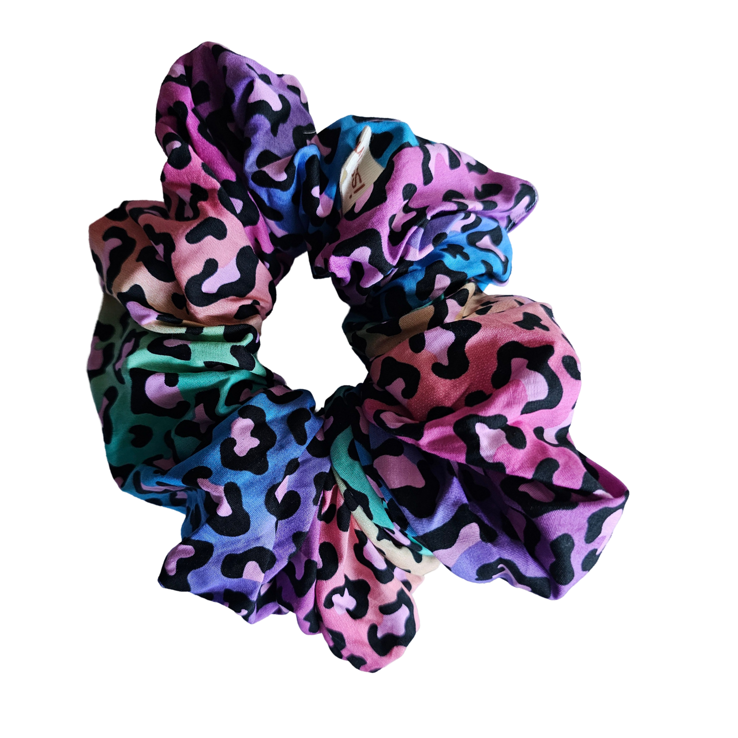 Hair Scrunchie - Rainbow Tiger front View