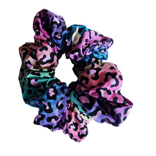 Hair Scrunchie - Rainbow Tiger front View