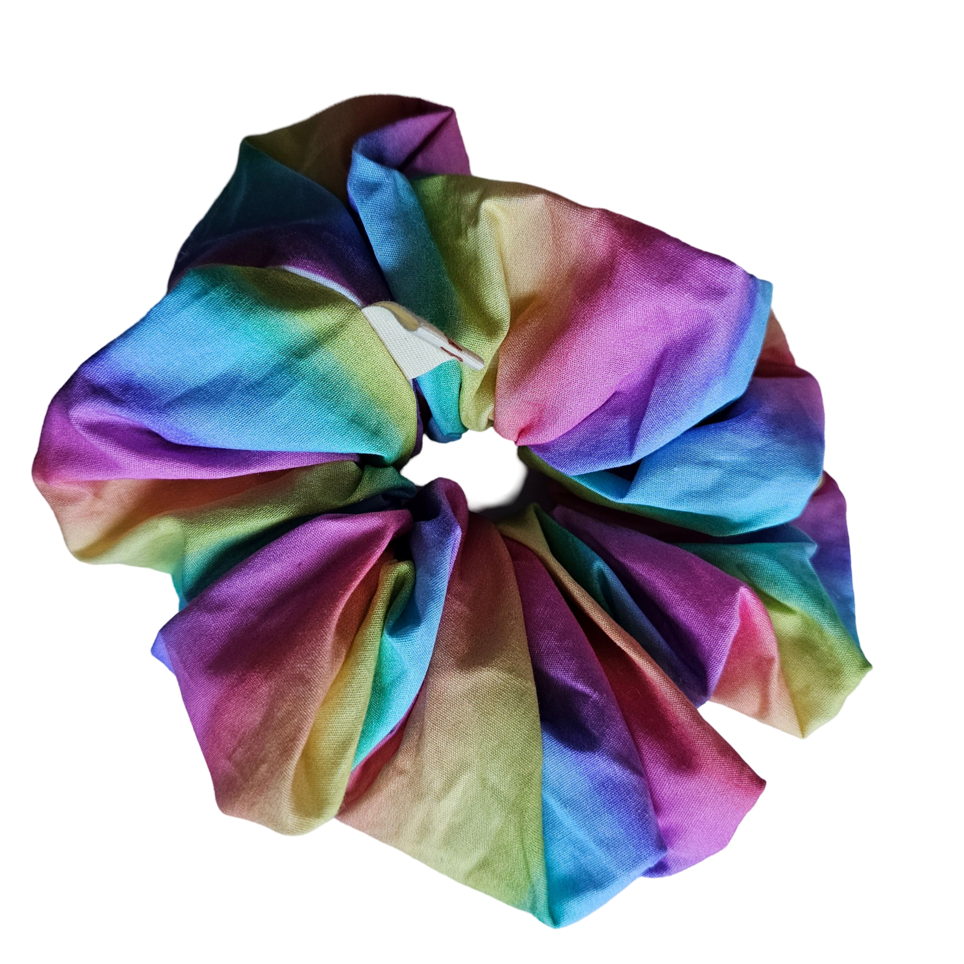 Hair Scrunchie - Rainbow front View