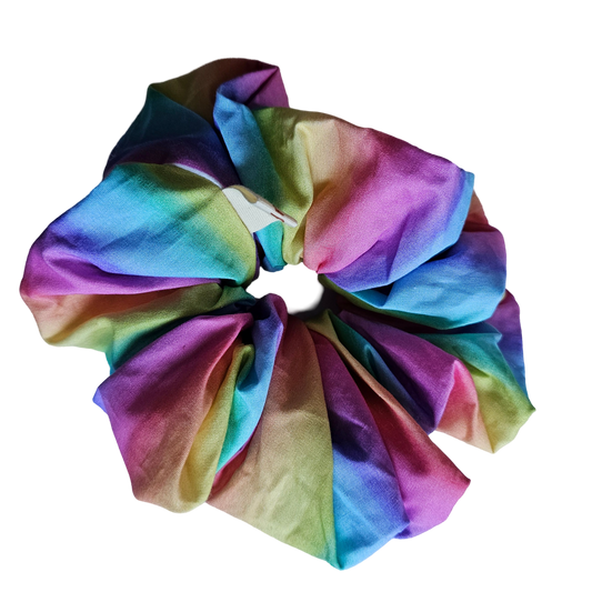Hair Scrunchie - Rainbow front View
