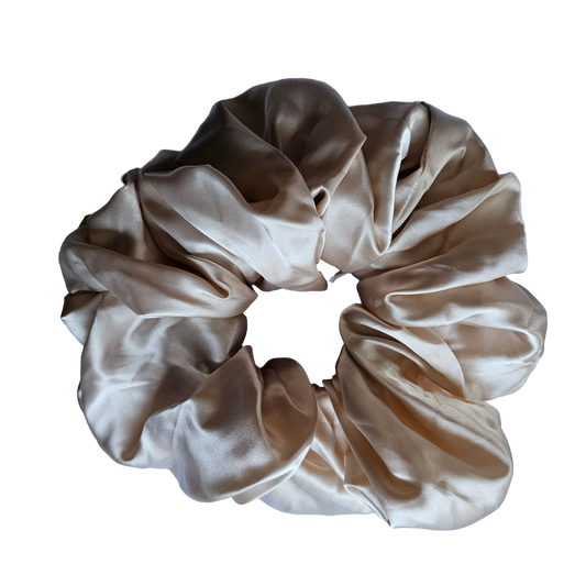 Hair Scrunchie - Ivory Front View