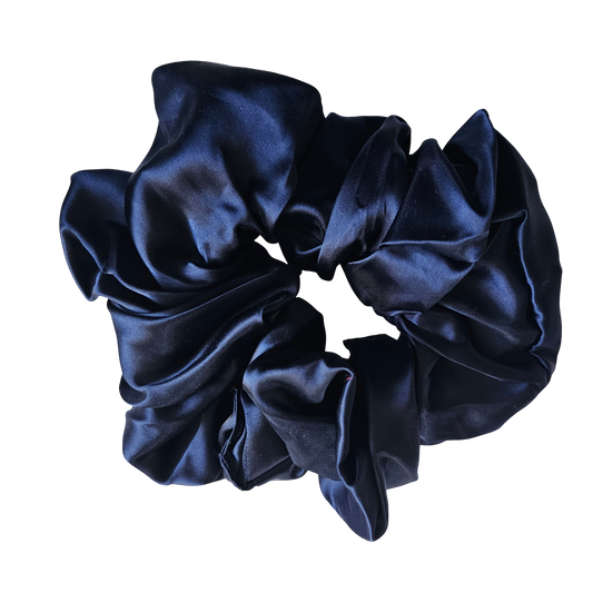 Hair Scrunchie - Navy Front View