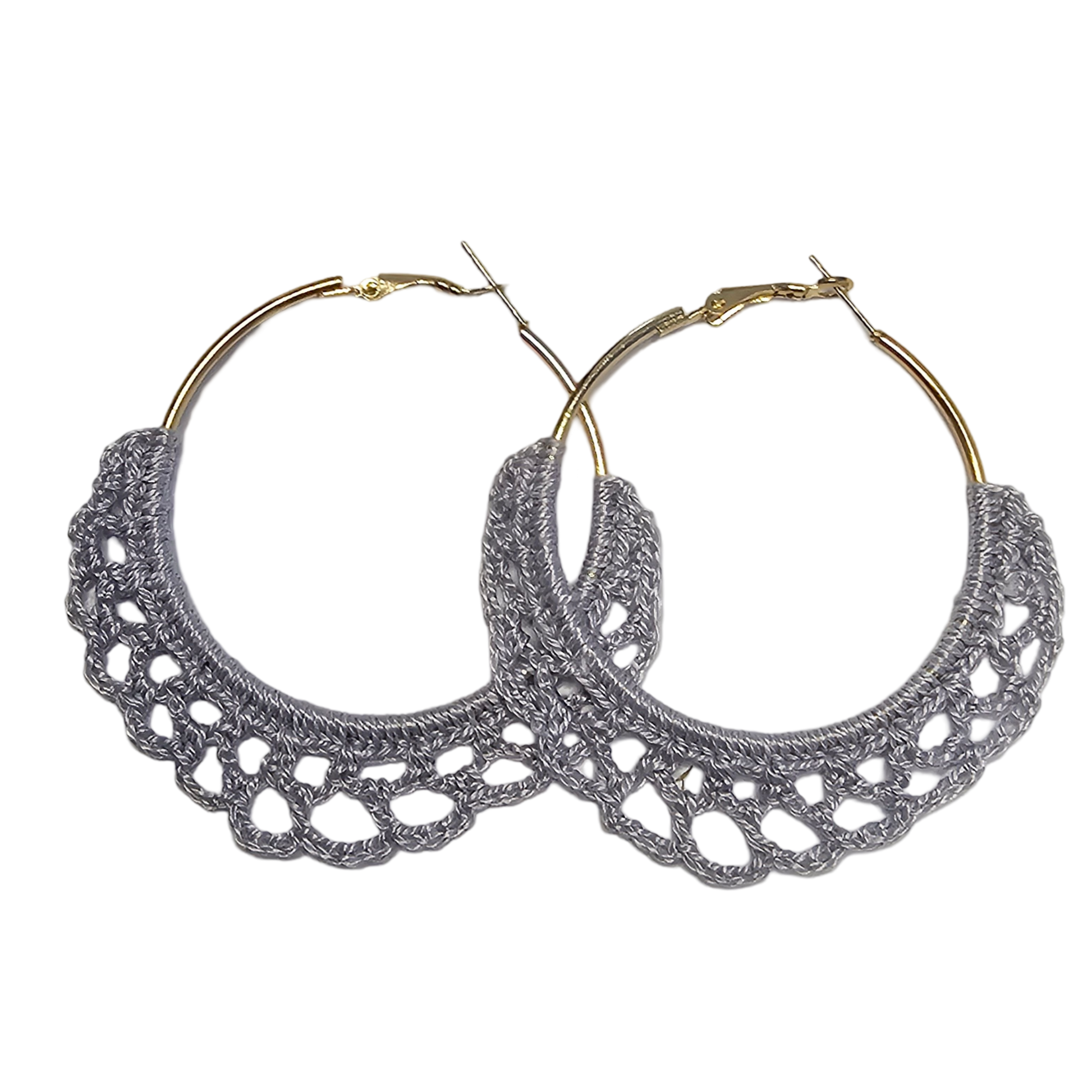 Wren Crochet Hoop Earring - Mauve