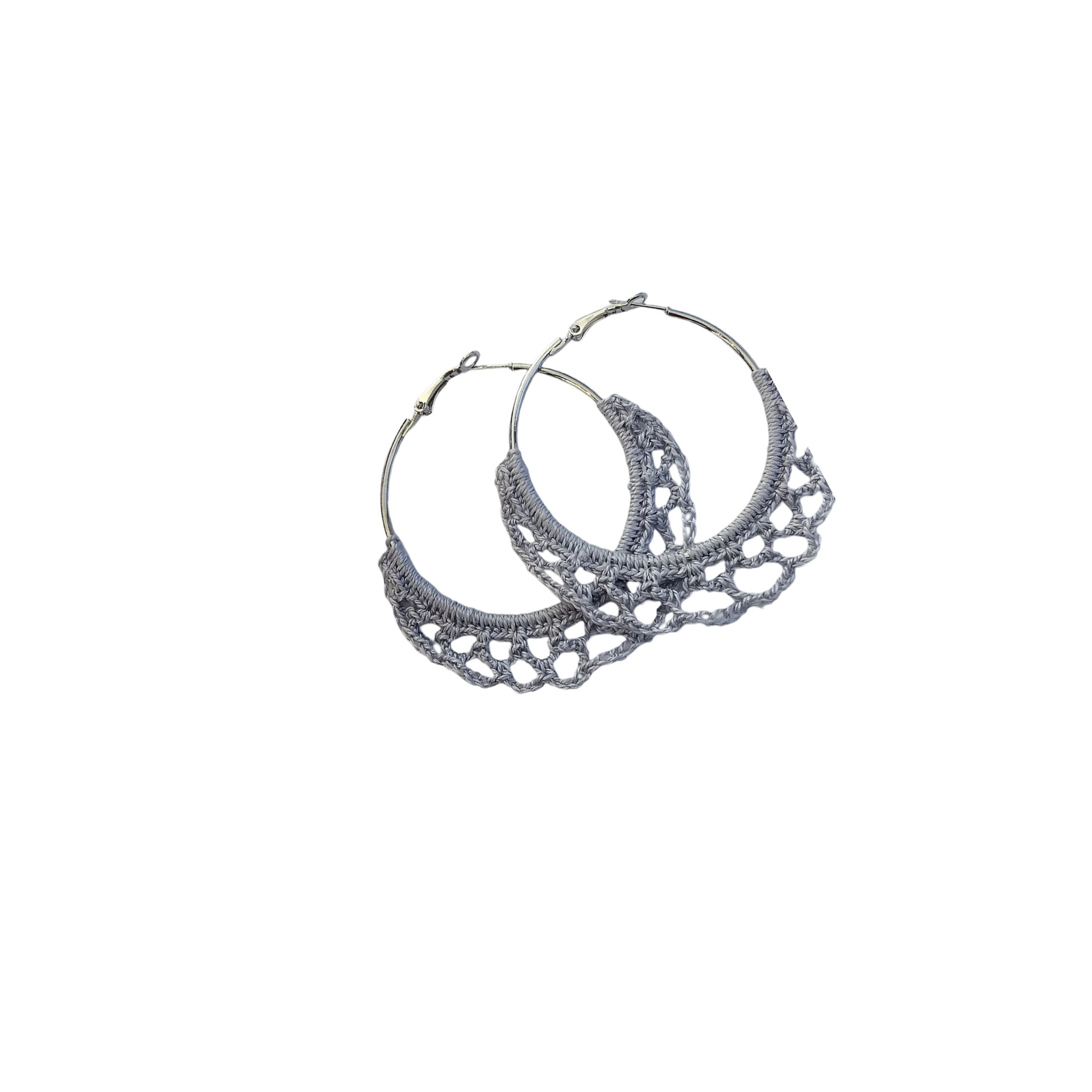 Wren Crochet Hoop Earring - Mauve
