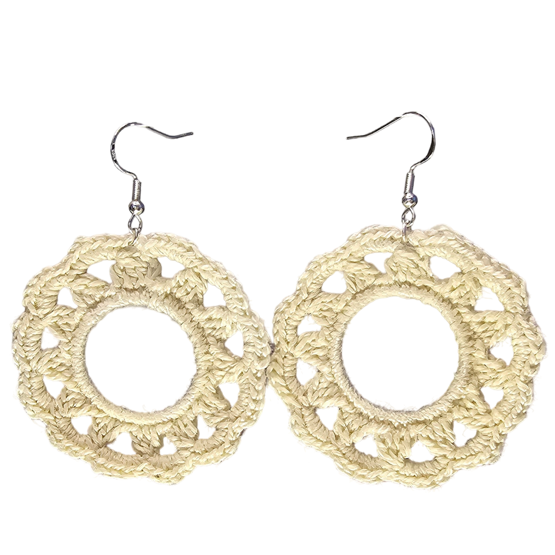 Royal Crochet Earring - Cream