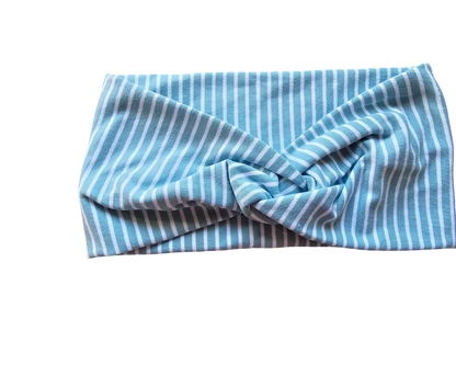 Flat View of striped headband for girls