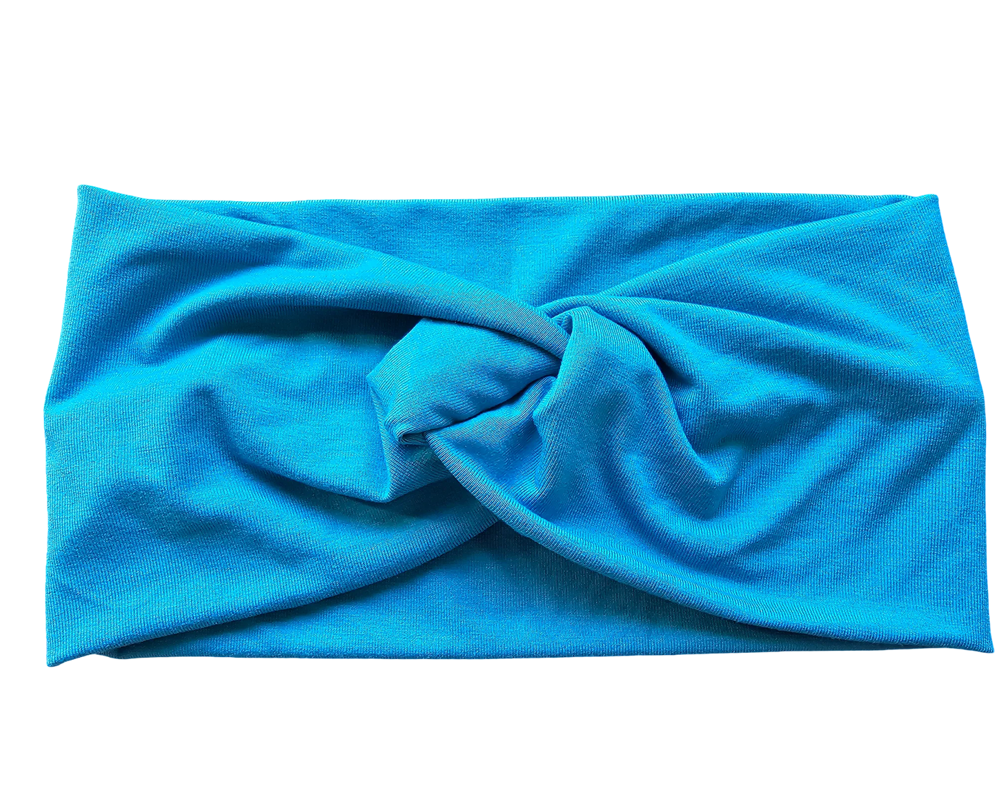 Flat View of Knotted Aqua blue headband knotted style