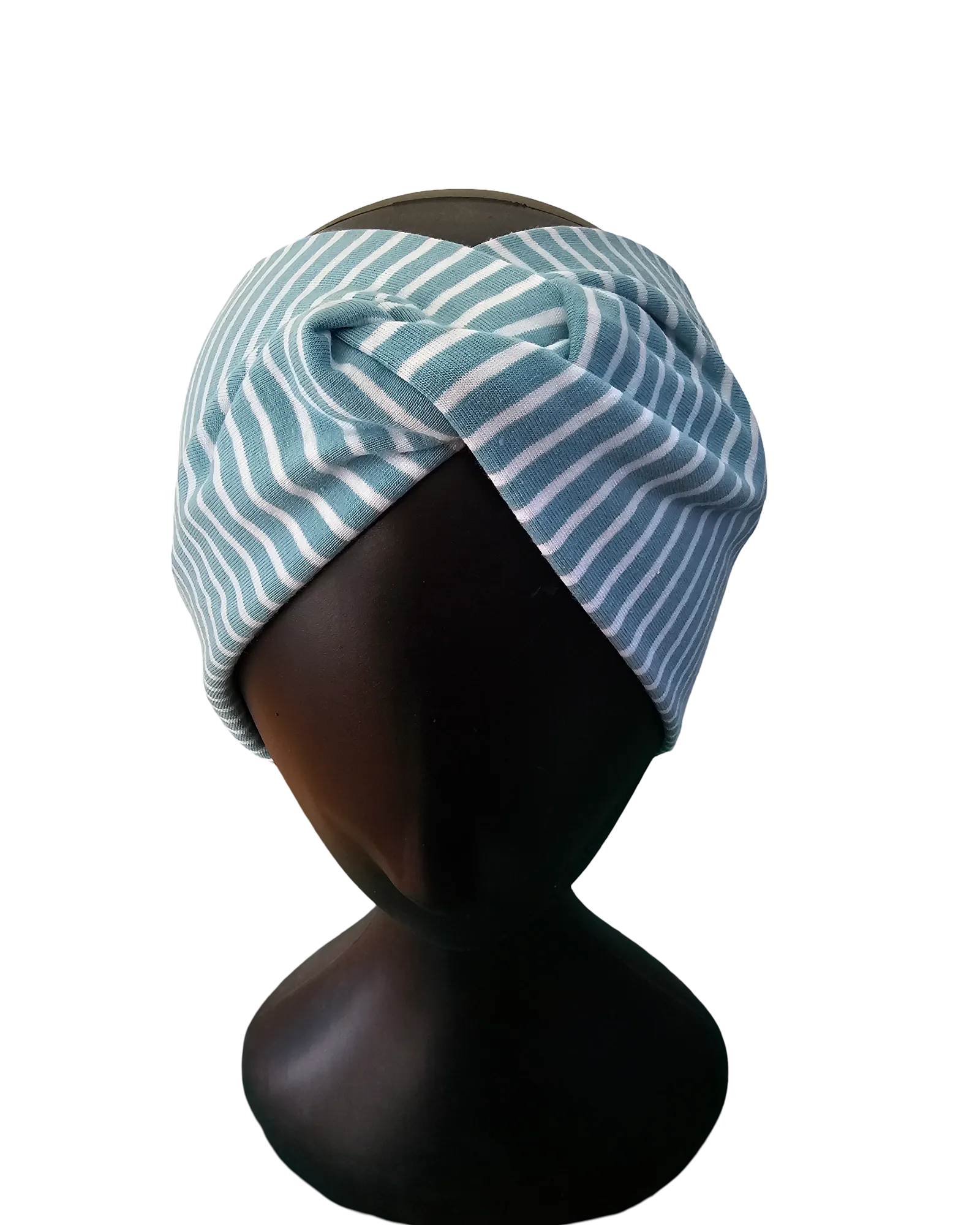 Top View of Ladies Knotted Stretch Headband on Mannequin