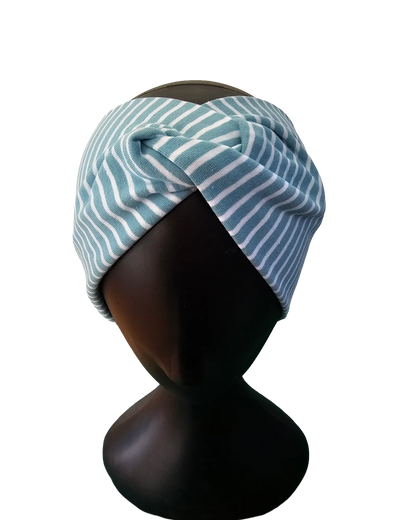 Top View of Ladies Knotted Stretch Headband on Mannequin
