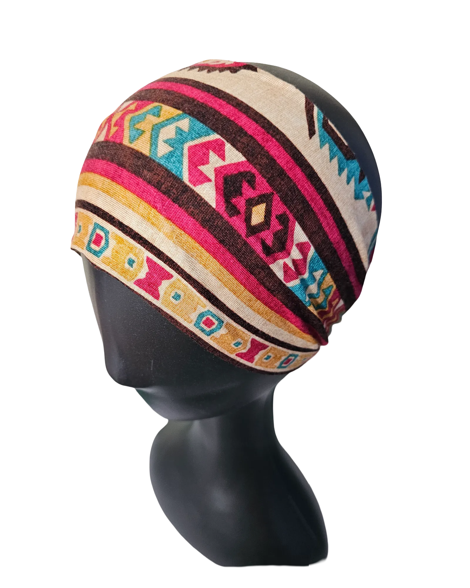 side view of mannequin wearing a basic stretch headband