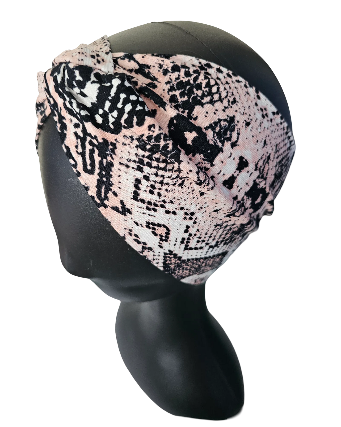 Side view of ladies headband on mannequin