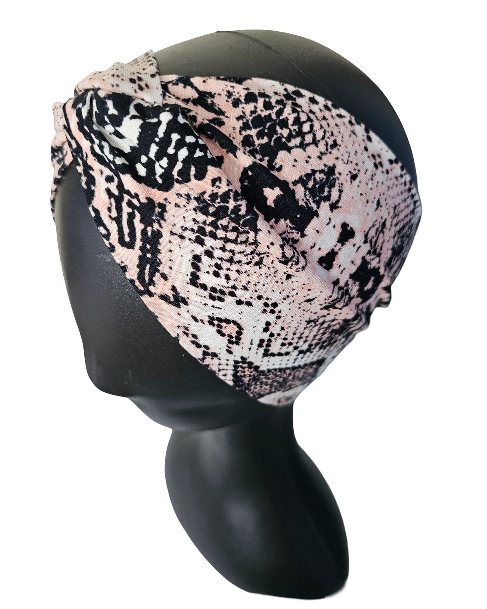Side view of ladies headband on mannequin