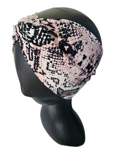 Side view of ladies headband on mannequin