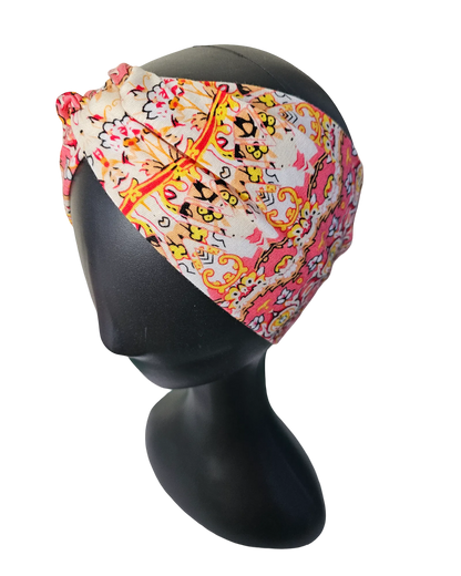 Side View of girls stretch headband on mannequin