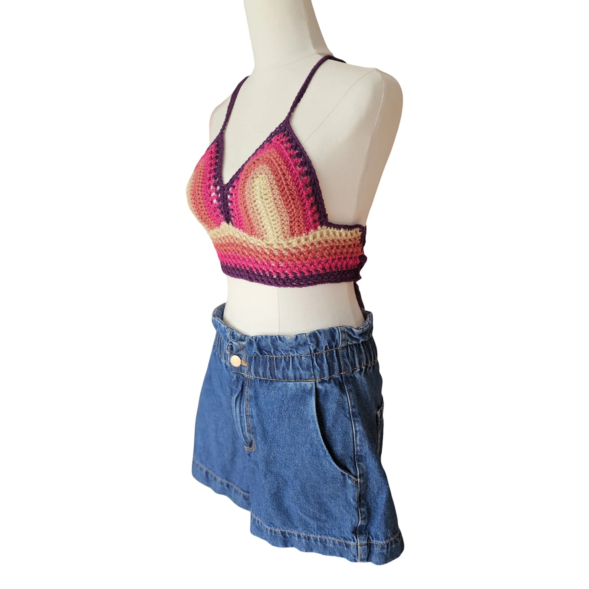 festival wear crochet top - Side View