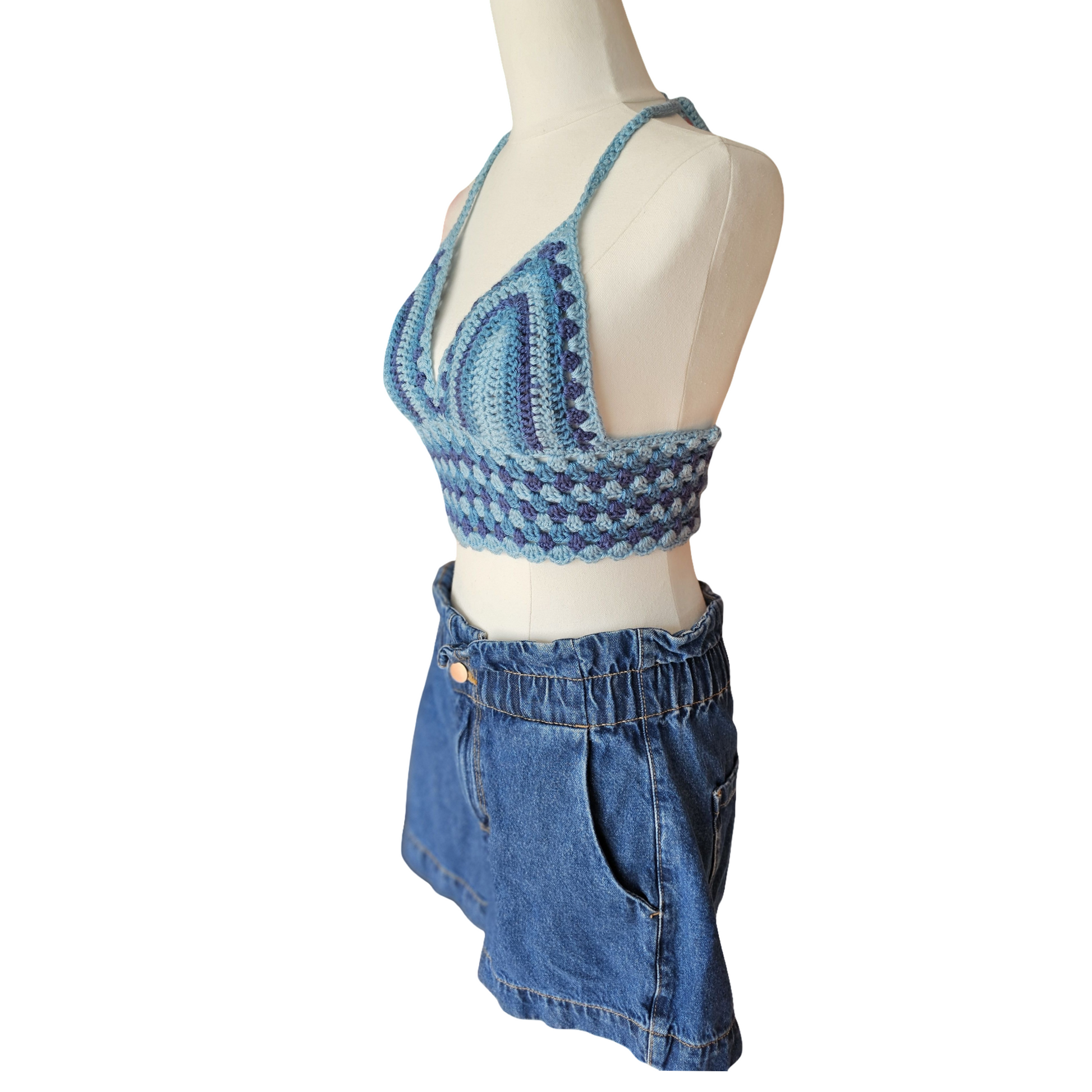 True Blue Crochet Top