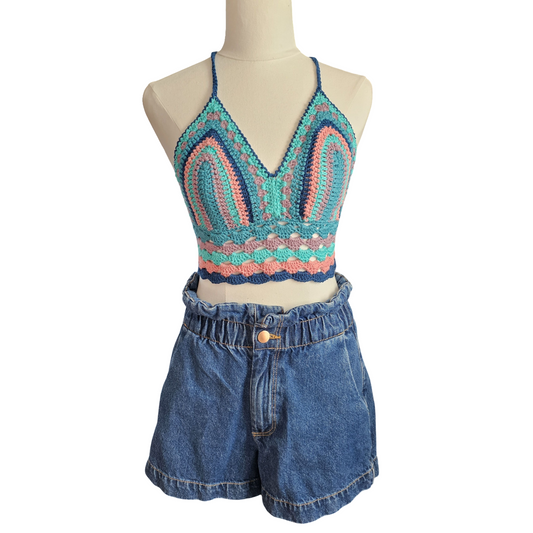 Slade Crochet Shell Top