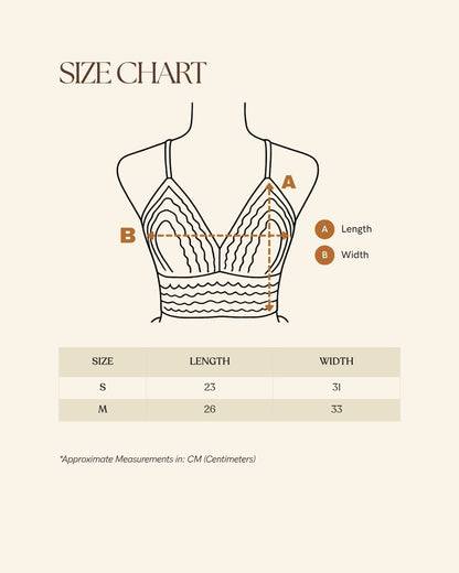 Handmade Crochet Top Sizing Chart