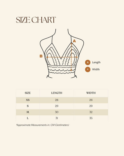 Handmade Crochet Top Sizing Chart