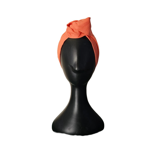 Peach Wire Headband = front view on Mannequin