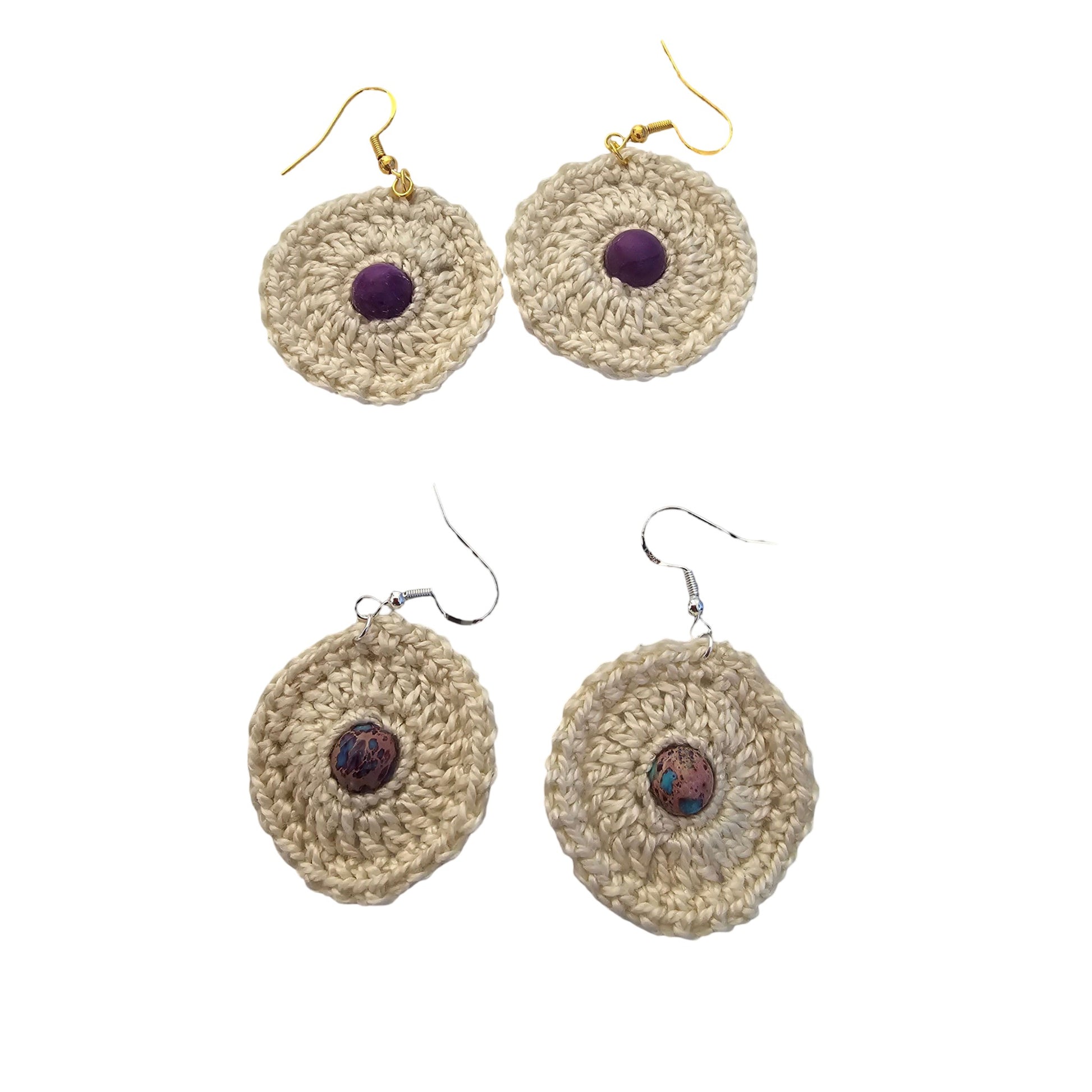 Ladies Crochet Earrings - Front View