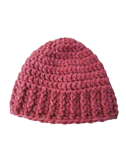 Boho Crochet Beanie - Flat View