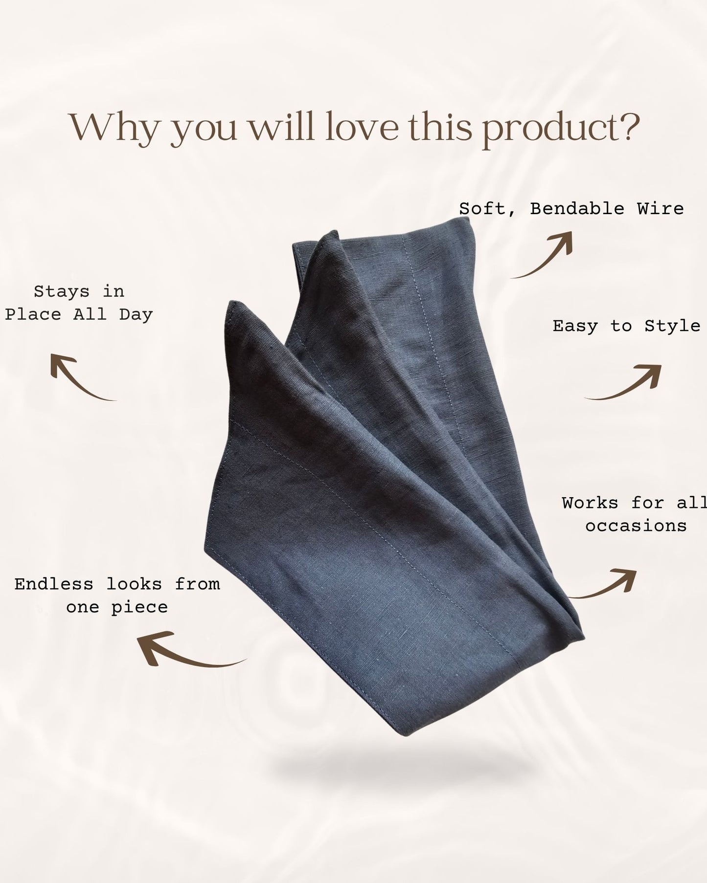 Indigo Wire Headwrap
