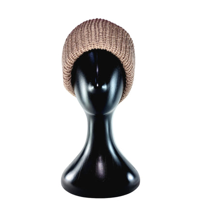 knitted beanie front view