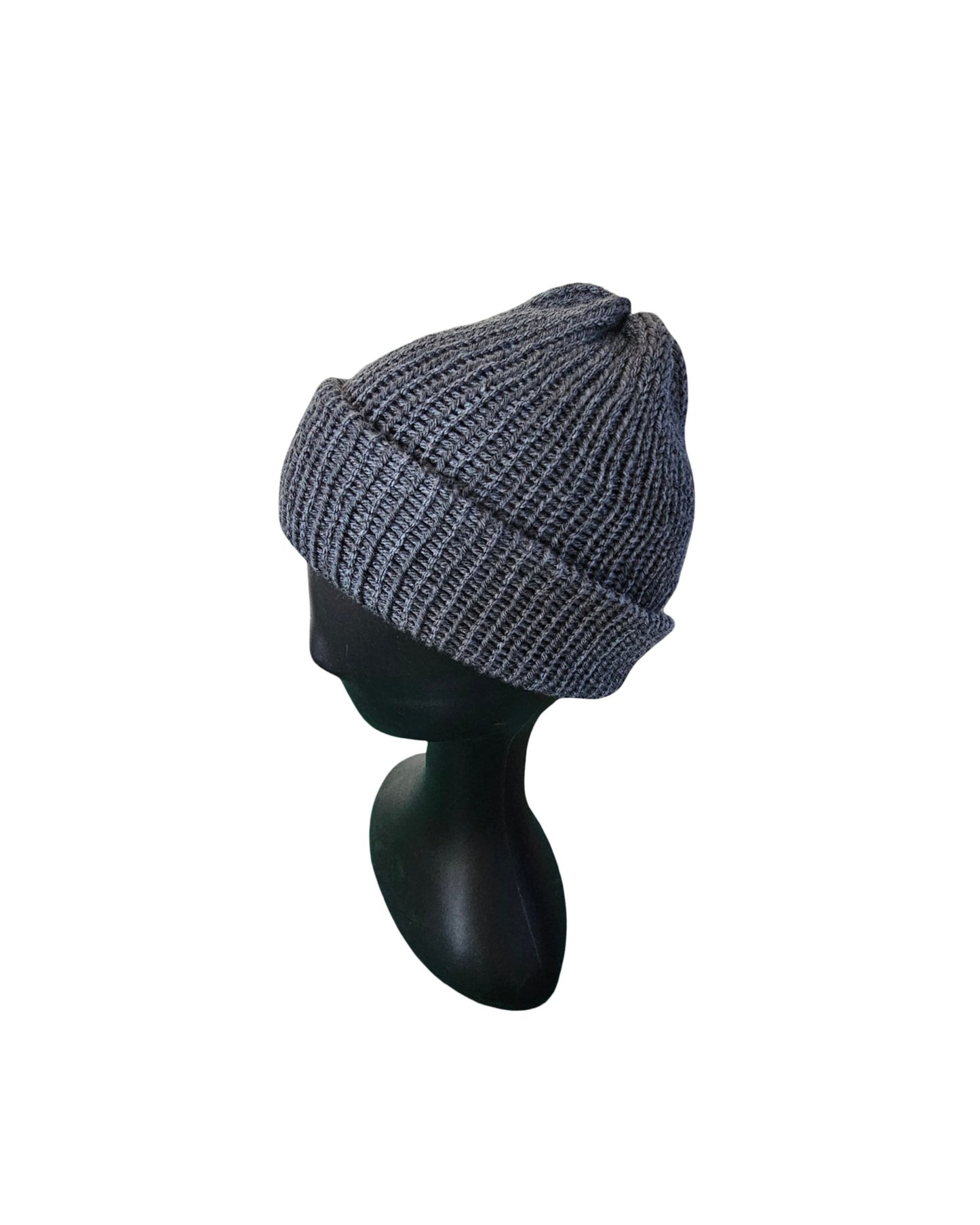Navy men's double layered knitted beanie